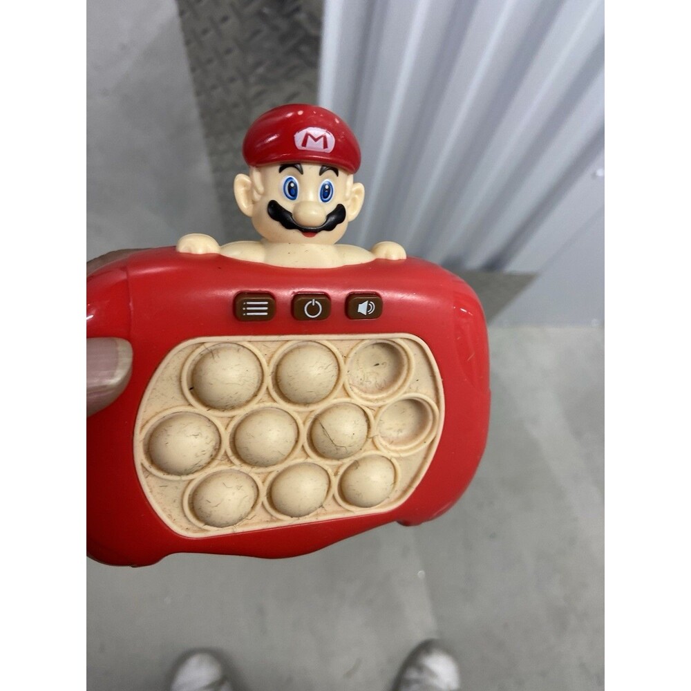 Super Mario Electronic Light Up Pop Handheld Fidget Game Red Sensory Toy